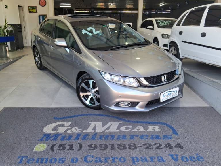 HONDA - CIVIC - 2012/2012 - Cinza - R$ 77.900,00